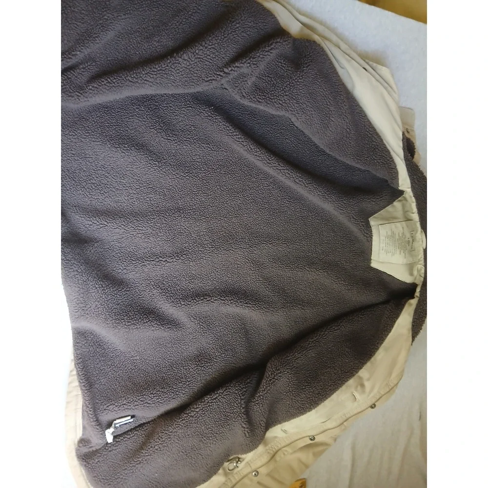 LL Bean Jacket Mens Large Field Utility Canvas Military Fleece Lined Work Barn
